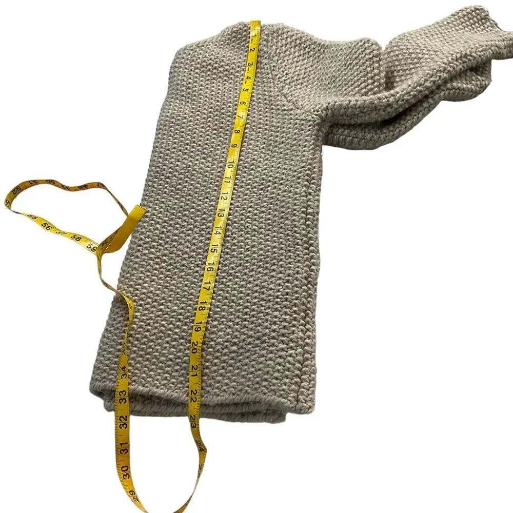 Zara Knit Cream Back Tie Neckline Size M